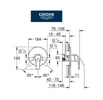 GROHE EUROSMART EMPOTRABLE DUCHA